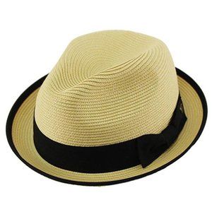 Men's Natural Color Crushable Upturn Curl Brim Hat